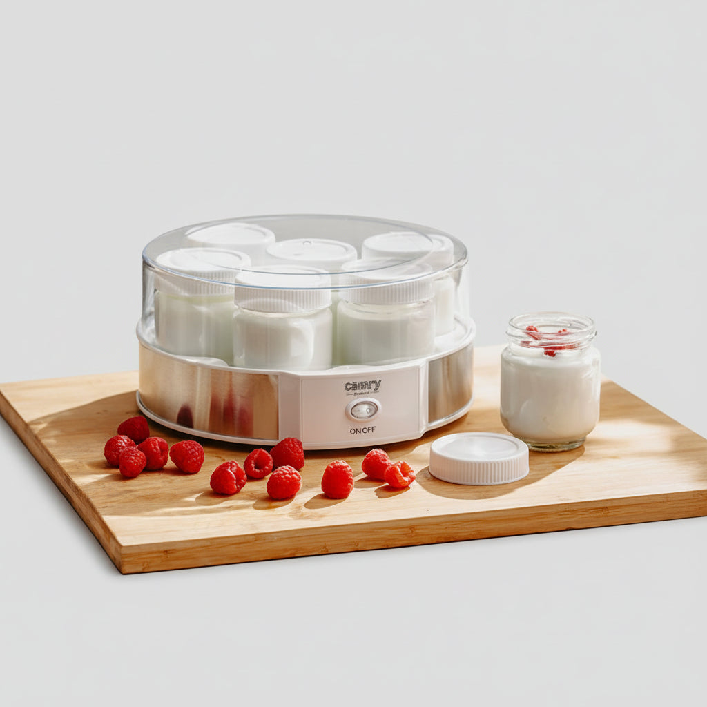 Yaourtière Camry – 7 Pots, 20 W, Blanc & Gris - AXYONIX